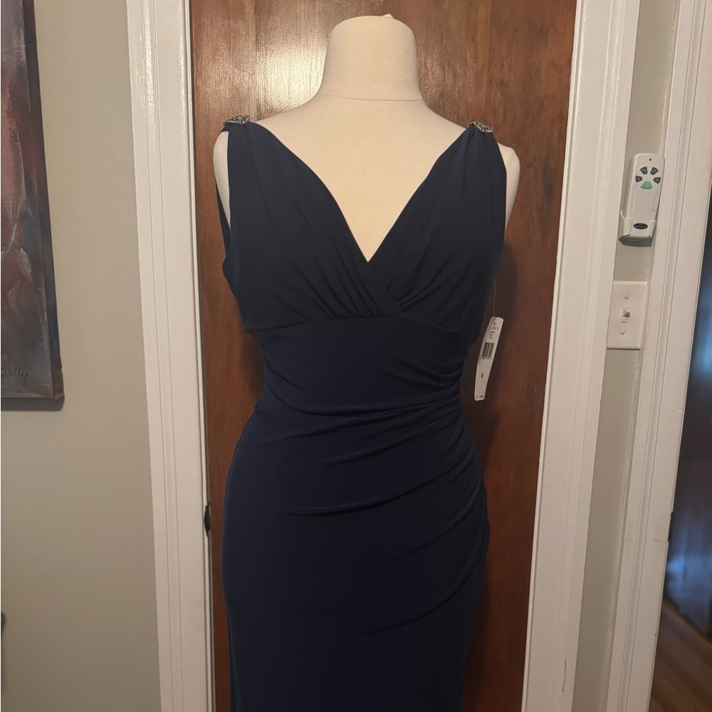 NWT Ralph Lauren Deep Blue Midi Dress